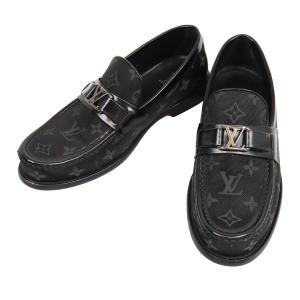 ルイヴィトン モノグラム メジャー ローファー モノグラム 1ADE6O メンズ ブラック LOUIS VUITTON 中古 【アパレル・小物】