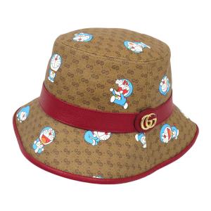 グッチ ドラえもん コラボ ミニGGスプリーム バケットハット 648846 ユニセックス ブラウン GUCCI 中古 【アパレル・小物】