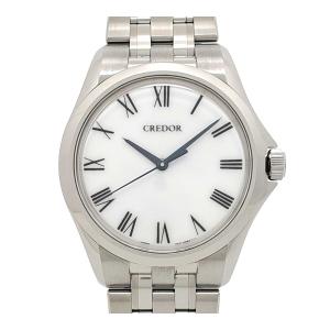 セイコー クレドール スプリングドライブ Kuon GCLX997 手巻き ステンレススティール メンズ SEIKO 中古 【時計】