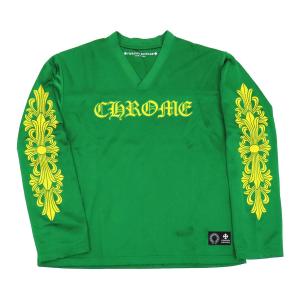 クロムハーツ メッシュ ウォームアップ ジャージー ロング Tシャツ メンズ グリーン CHROME HEARTS 中古 【アパレル・小物】