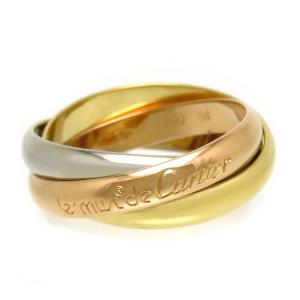 カルティエ トリニティ リング #56 750 (K18YG K18WG K18PG) レディース CARTIER [美品] 中古 【ジュエリー】
