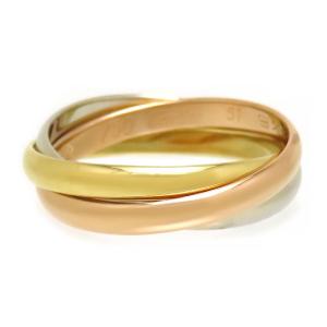 カルティエ トリニティ リング SM #51 B4235151 750 (K18WG K18YG K18PG) レディース CARTIER [美品] 中古 【ジュエリー】