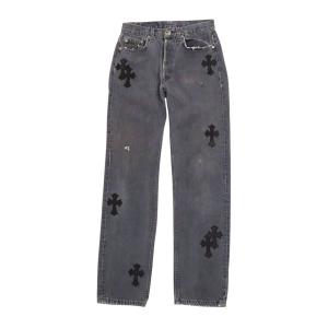 クロムハーツ リーバイス 501 クロスパッチ デニムパンツ SV925 コットン メンズ グレー CHROME HEARTS 中古 【アパレル・小物】