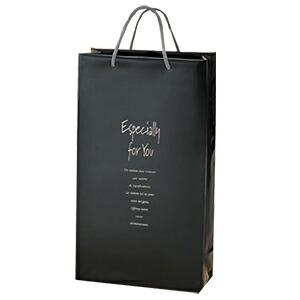 ワイン2本ギフト箱用手提げ袋（ブラック）[送料無料対象外商品]