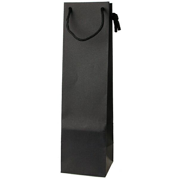 ワイン用　紙袋　（ボトルのまま入れる専用）　幅100×マチ95×高370mm　黒[送料無料対象外商品...