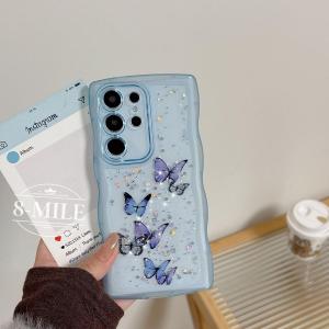 蝶柄 キラキラ Galaxy A55 5G ケ...の詳細画像1