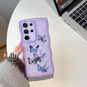 蝶柄 キラキラ Galaxy A55 5G ケ...の詳細画像4