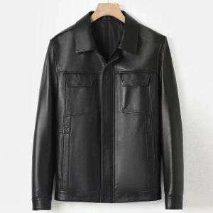 【送料無料】レザージャケット メンズ 本革 大きいサイズ レザーコート 折り襟 ラムレザー ジャケット 革ジャン 秋 ショート丈 ライダースジャケット バイク プ