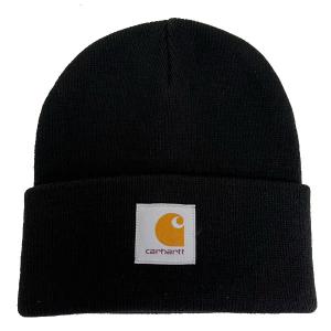 カーハート Carhartt WIP ハット ニット帽 Carhartt 帽子 ロゴ メンズ レディース SHORT WATCH HAT I017326 89 BLACK ブラック｜tutto-brand