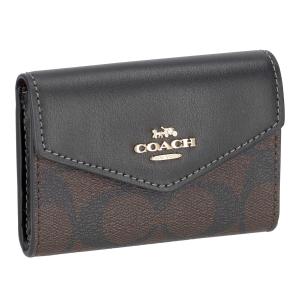 【COACH☆新品】☆ビジネス カード ケース☆シグネチャー☆ブラック ブラウン COACH（コーチ） ☆COACH☆ ビジネス カードケース シグネチャー