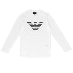 エンポリオアルマーニ EMPORIO ARMANI Tシャツ ロングTシャツ 長袖 イーグルマーク クールネック メンズ 8N1TN8 1JPZZ 0147 ホワイト｜トゥットブランドショップ