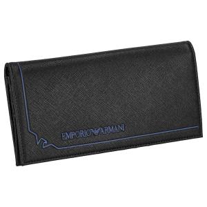 エンポリオアルマーニ EMPORIO ARMANI 長財布 札入れ財布 メンズ財布 イーグルマーク ロゴ Y4R170 Y731E 80001 ブラック ブルー プレゼント｜tutto-brand