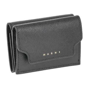 マルニ MARNI 折財布 三つ折り財布 ミニ財布 TRI-FOLD トリフォールドウォレット レディース PFMOW02U07 LV520 Z360N ブラック プレゼント｜tutto-brand