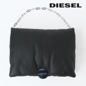 ディーゼル DIESEL レザーショルダーバッグ 鞄 レディース 羊革 本革 メタルプレートロゴ 中綿入り ボリューミー チェーンストラップ REBUTYA L｜tutto-tutto