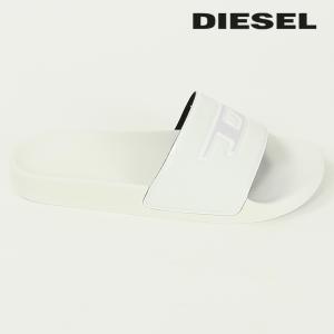 ディーゼル DIESEL シャワーサンダル 靴 レディース Dロゴ 光沢ベルト パテント スライドサンダル SA-MAYEMI D W｜tutto-tutto