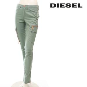 ディーゼル DIESEL カーゴパンツ レディース 膝割れ 裾ジップ スリム P-PIN