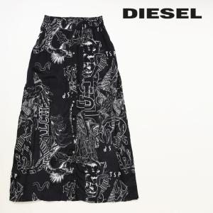 ディーゼル DIESEL ハイスリットロングスカート レディース 総柄