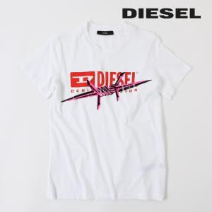 ディーゼル DIESEL 半袖Tシャツ カットソー レディース ロゴ プリント コットン ラウンドネック T-SILY-ZC｜tutto-tutto