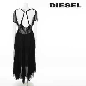 ディーゼル DIESEL シフォンマキシワンピース レディース バックオープン バックシャン カットオフ D-TANGI｜tutto-tutto