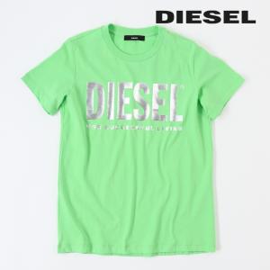 ディーゼル DIESEL 半袖Tシャツ カットソー レディース メタル泊ロゴプリント スリムフィット T-SILY-WX｜tutto-tutto