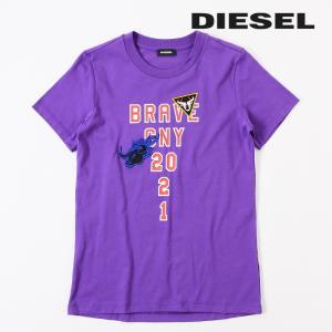 ディーゼル DIESEL 半袖Tシャツ カットソー レディース 刺繍ワッペン プリント コットン CL-T-SILY-O｜tutto-tutto