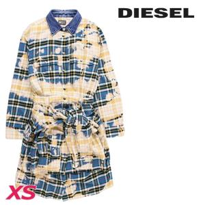 DIESEL ディーゼル 長袖フランネルシャツワンピース レディース