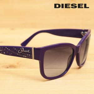 ディーゼル DIESEL サングラス メンズ レディース 男女兼用 メタルロゴ ラインストーン グラデーションスモーク ウェリントン バタフライ DS0201｜tutto-tutto