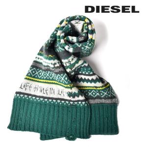 ディーゼル DIESEL ニットマフラー メンズ レディース 男女兼用 ダメージ風アクセント ウール混 K-LIFE