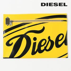 ディーゼル DIESEL フラットポーチ メンズ レディース 男女兼用 ロゴプリント ターポリン生地 クラッチ ウォレット SLYW｜tutto-tutto