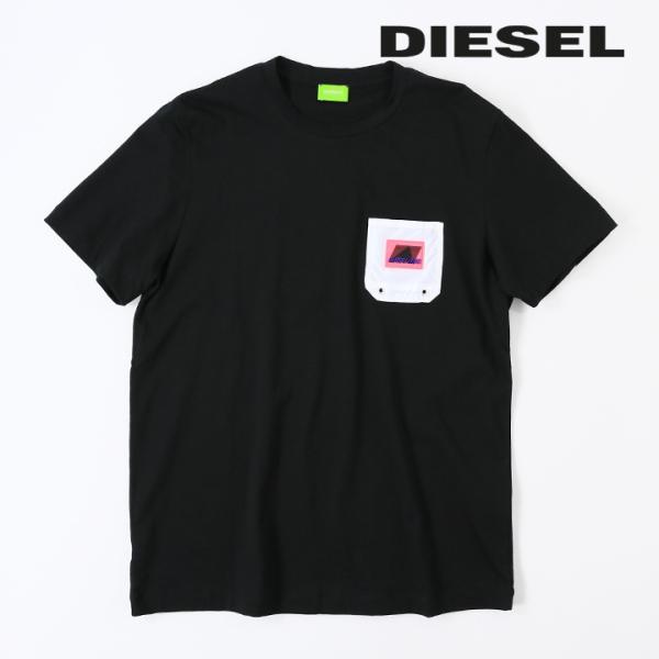 ディーゼル DIESEL ポケットT 半袖Tシャツ カットソー メンズ サスティナブル グリーンレー...