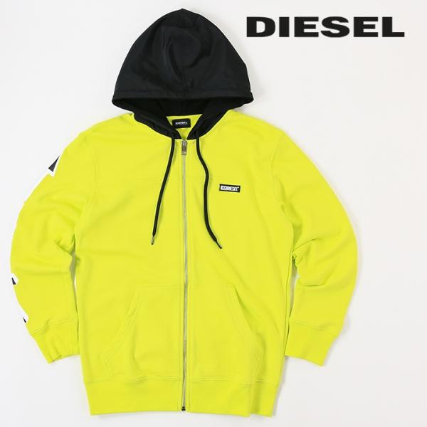 ディーゼル DIESEL スウェットパーカー メンズ ワンポイントラバーロゴ ビーチウェア カバーア...