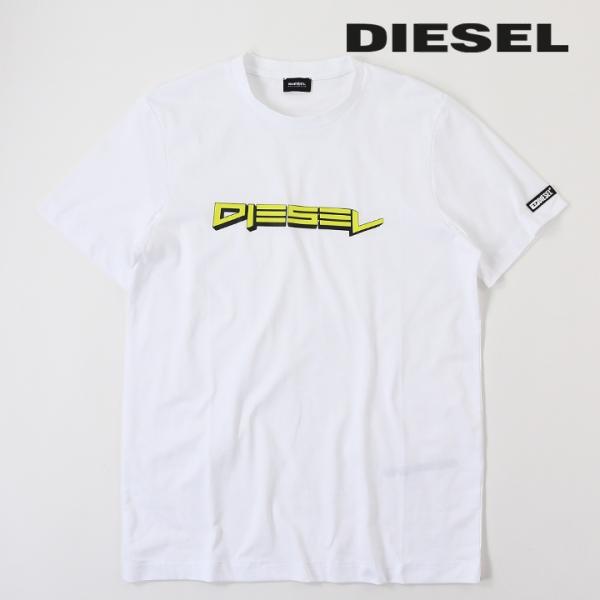 ディーゼル DIESEL 半袖Tシャツ カットソー メンズ ロゴプリント コットン ビーチウェア カ...