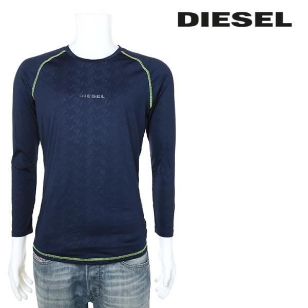 ディーゼル DIESEL 長袖Tシャツ メンズ 総柄 ロゴプリント アンダーウェア インナーシャツ ...