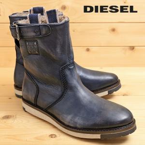 ディーゼル DIESEL レザーブーツ シューズ 靴 メンズ 本革 赤耳ステッチ ムートン ペコスブーツ D-DAAHGGER