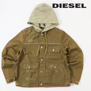 ディーゼル DIESEL フーデッドジャケット メンズ クラッシュダメージ加工 カットオフ J-BRUNO｜tutto-tutto