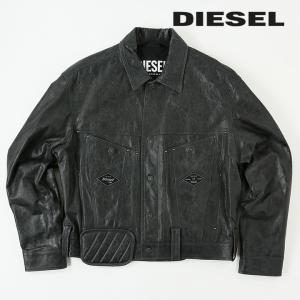 ディーゼル DIESEL レザージャケット メンズ 羊革 本革 キルティング裏地 L-MARTIN｜tutto-tutto