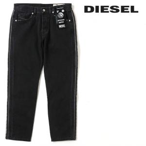 ディーゼル DIESEL ブラックデニム ジーンズ パンツ メンズ サイドジップラインデザイン 前後切替 スリムスキニー D-MHARKY-B