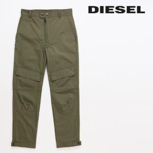 ディーゼル DIESEL ワークパンツ メンズ ワンポイントベルクロパッチ 薄手 P-SIDE｜tutto-tutto