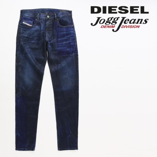 ディーゼル DIESEL ジョグジーンズ パンツ メンズ 特殊プレスレザーパッチ ストレッチ スリム...