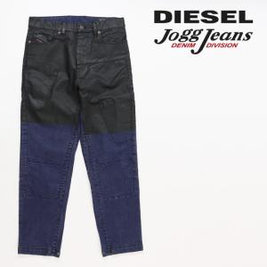 ディーゼル DIESEL ジョグジーンズ パンツ メンズ コーティング加工 ストレッチ ストレート スウェットデニム D-AZERR-SP-NE｜tutto-tutto