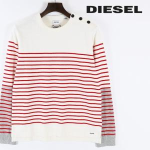 ディーゼル DIESEL カットソー メンズ ボーダー柄 ボタンショルダー ロンT 長袖Tシャツ T-VENERA