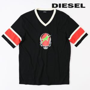 ディーゼル DIESEL 半袖Tシャツ カットソー メンズ Vネック プリント コットン T-BALOV｜tutto-tutto