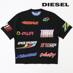 ディーゼル DIESEL ジャージーニットスウェットTシャツ メンズ 刺繍 パッチ プリント 半袖 K-JOHN｜tutto-tutto