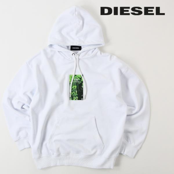 ディーゼル DIESEL スウェットパーカー メンズ グラフィックプリント コットン 長袖 プルオー...