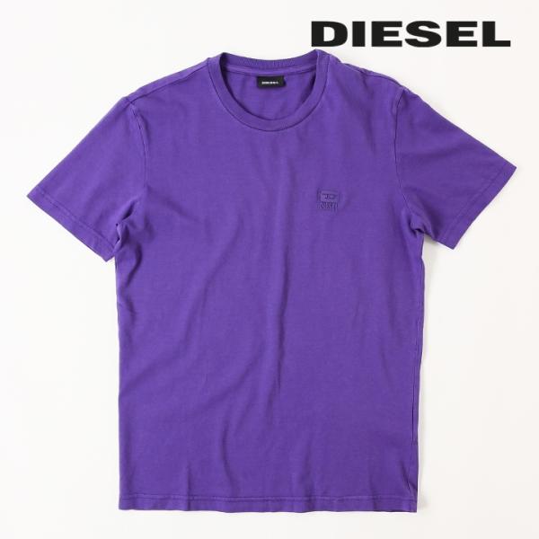 ディーゼル DIESEL 半袖Tシャツ カットソー メンズ ワンポイントラバーロゴ クルーネック T...