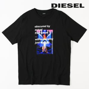 ディーゼル DIESEL 半袖Tシャツ カットソー メンズ ラバーロゴ グラフィックプリント クルーネック T-JUST-A43｜tutto-tutto