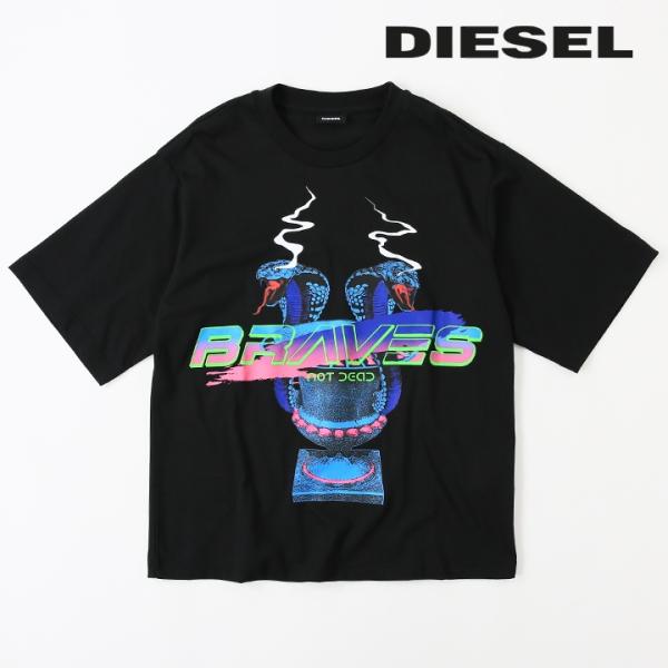 ディーゼル DIESEL 半袖Tシャツ カットソー メンズ プリント クルーネック T-DELPHI...