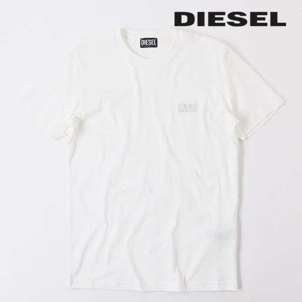 ディーゼル DIESEL 半袖Tシャツ カットソー メンズ サスティナブル グリーンレーベル ワンポ...