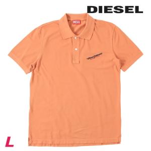 DIESEL ディーゼル 半袖ポロシャツ メンズ ロゴプリント 鹿の子