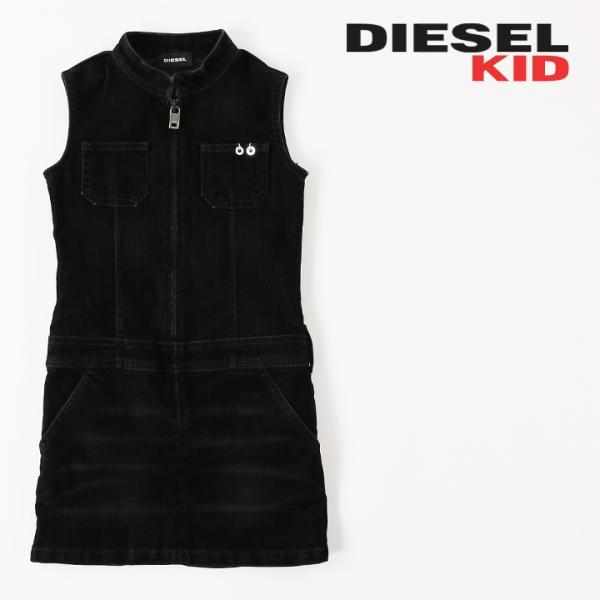 ディーゼルキッズ DIESEL KID ノースリーブデニムワンピース ジュニア ガール ジップアップ...